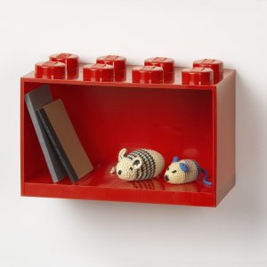 LEGO Brick 8 závěsná police - červená
