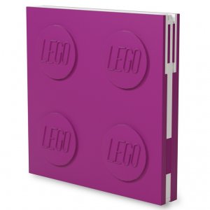 LEGO Notebook with a gel pen as a clip - purple