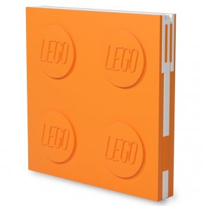 LEGO Notebook with gel pen as a clip - orange