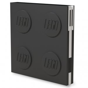 LEGO Notebook with gel pen as a clip - black