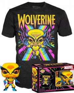Funko POP! Marvel: Wolverine Blacklight & T-Shirt size S
