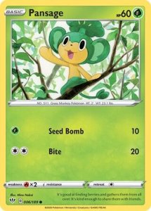 Pokémon card Pansage 006/189