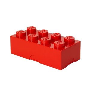 LEGO box na desiatu 100 x 200 x 75 mm - červená