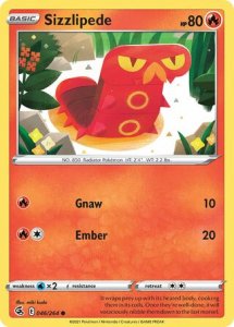 Pokémon card Sizzlipede 046/264 - Fusion Strike