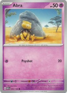 Pokémon card Abra 063/165 Holo - Scarlet & Violet 151