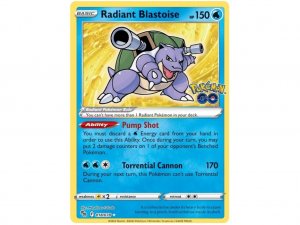 Pokémon card Radiant Blastoise 018/078 Holo - Pokémon Go