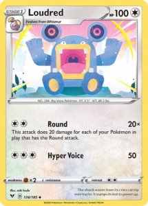 Pokémon card Loudred 136/185 - Vivid Voltage