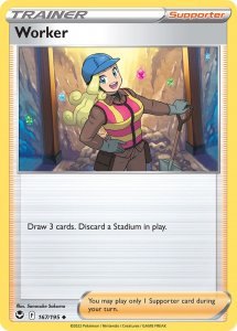 Pokémon card Worker 167/195 - Silver Tempest