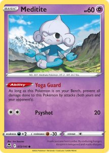 Pokémon card Meditite 072/195 - Silver Tempest