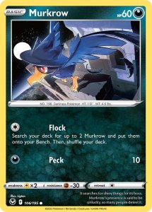 Pokémon card Murkrow 106/195 - Silver Tempest