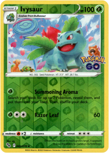 Pokémon card Ivysaur 002/078 Reverse Holo - Pokémon Go
