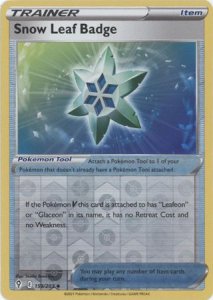 Pokémon card Snow Leaf Badge 159/203 Reverse Holo