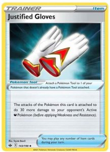Pokémon karta Justified Gloves 143/198