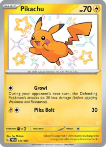 Pokémon card Pikachu 131/091 - Paldean Fates