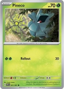 Pokémon card Pineco 001/091 - Paldean Fates