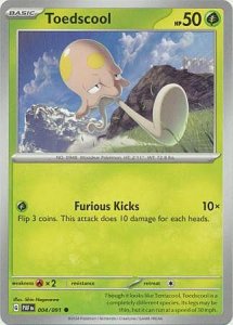 Pokémon card Toedscool 004/091 - Paldean Fates