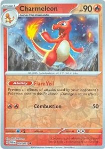Pokémon karta Charmeleon 008/091 Reverse Holo - Paldean Fates