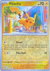 Pokémon karta Pikachu 018/091 Reverse Holo - Paldean Fates