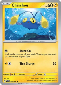 Pokémon card Chinchou 020/091 - Paldean Fates