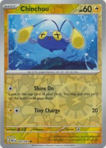 Pokémon card Chinchou 020/091 Reverse Holo - Paldean Fates