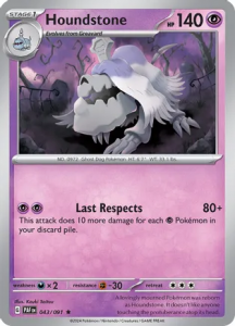 Pokémon card Houndstone 043/091 Holo - Paldean Fates