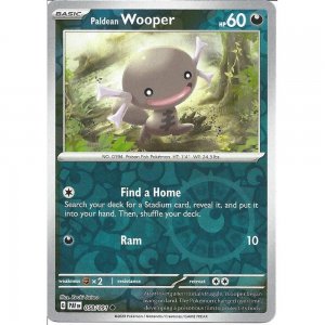 Pokémon card Paldean Wooper 058/091 Reverse Holo - Paldean Fates