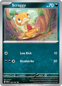 Pokémon card Scraggy 060/091 - Paldean Fates