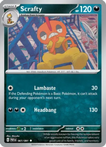 Pokémon card Scrafty 061/091 - Paldean Fates