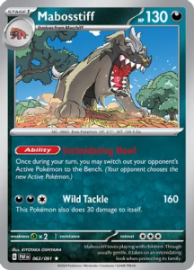 Pokémon card Mabosstiff 063/091 Holo - Paldean Fates
