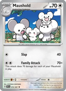Pokémon card Maushold 074/091 - Paldean Fates