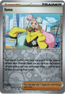 Pokémon card Iono 080/091 Reverse Holo - Paldean Fates