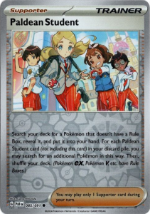 Pokémon card Paldean Student 085/091 Reverse Holo - Paldean Fates