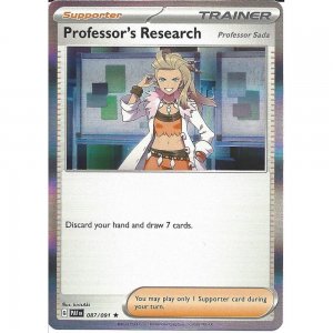 Pokémon card Professor's Research 087/091 Holo - Paldean Fates