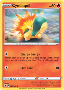 Pokémon card Cyndaquil 023/189