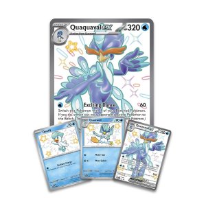 Pokémon set promo cards Quaxwell, Quaxly, Quaquaval ex a Jumbo Quaquaval ex