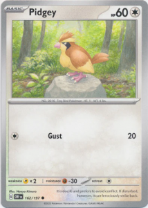 Pokémon card Pidgey 162/197