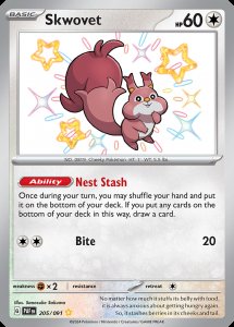 Pokémon card Skwovet 205/091 - Paldean Fates