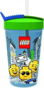 LEGO ICONIC Boy kelímok so slamkou - modrá/zelená
