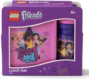 LEGO Friends Girls Rock snack set bottle and box purple